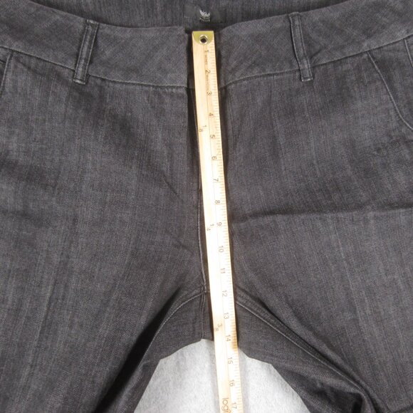 Mossimo Jeans Womens 22W Plus Dark Wash Stretch Trouser Denim Altered Hem - Picture 9 of 15